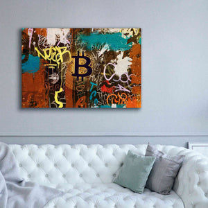 'Graffiti Bitcoin 1' by Irena Orlov Giclee Canvas Wall Art,60 x 40