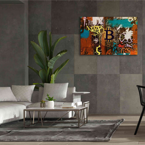 Image of 'Graffiti Bitcoin 1' by Irena Orlov Giclee Canvas Wall Art,60 x 40
