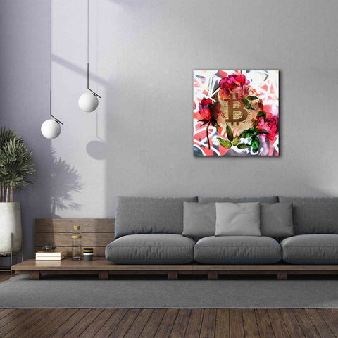 Image of 'Bitcoin Floral Inspiration 1' by Irena Orlov Giclee Canvas Wall Art,37 x 37