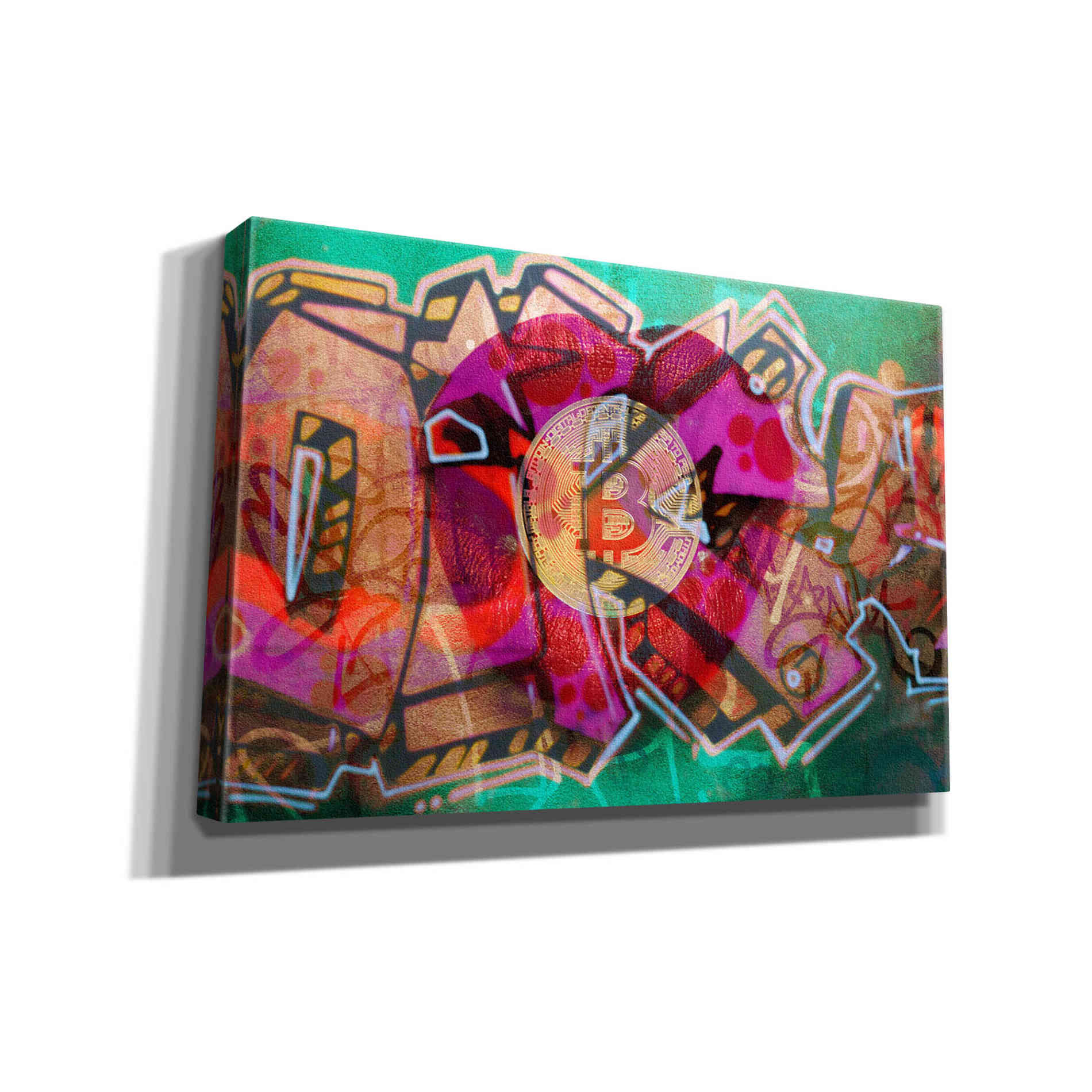 'I Love Bitcoin Graffiti 2' by Irena Orlov Giclee Canvas Wall Art