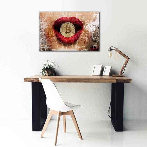 Image of 'I Love Bitcoin 4' by Irena Orlov Giclee Canvas Wall Art,40 x 26