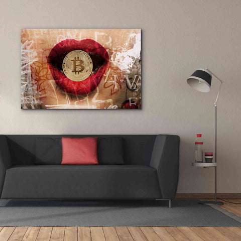 'I Love Bitcoin 4' by Irena Orlov Giclee Canvas Wall Art,60 x 40