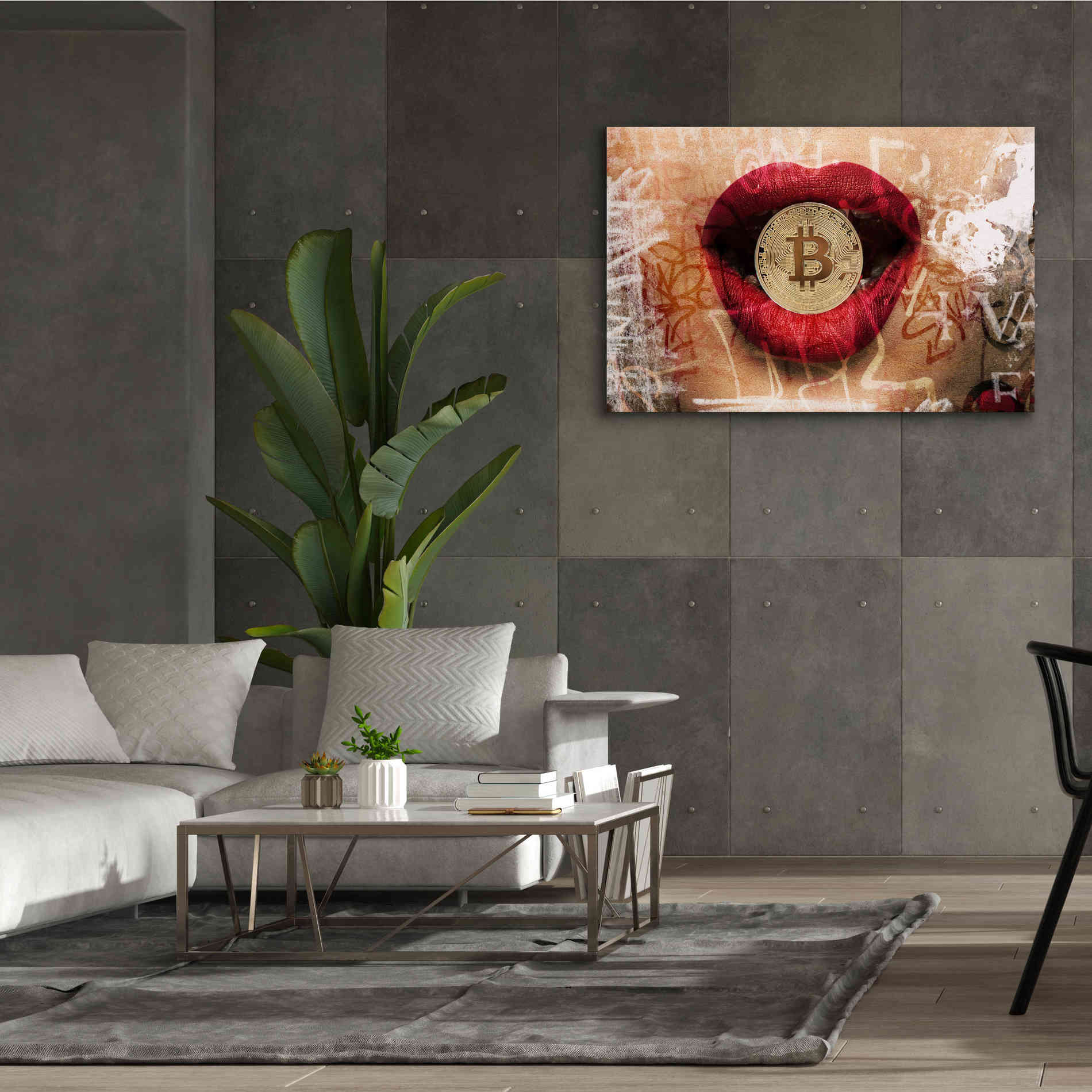 'I Love Bitcoin 4' by Irena Orlov Giclee Canvas Wall Art,60 x 40