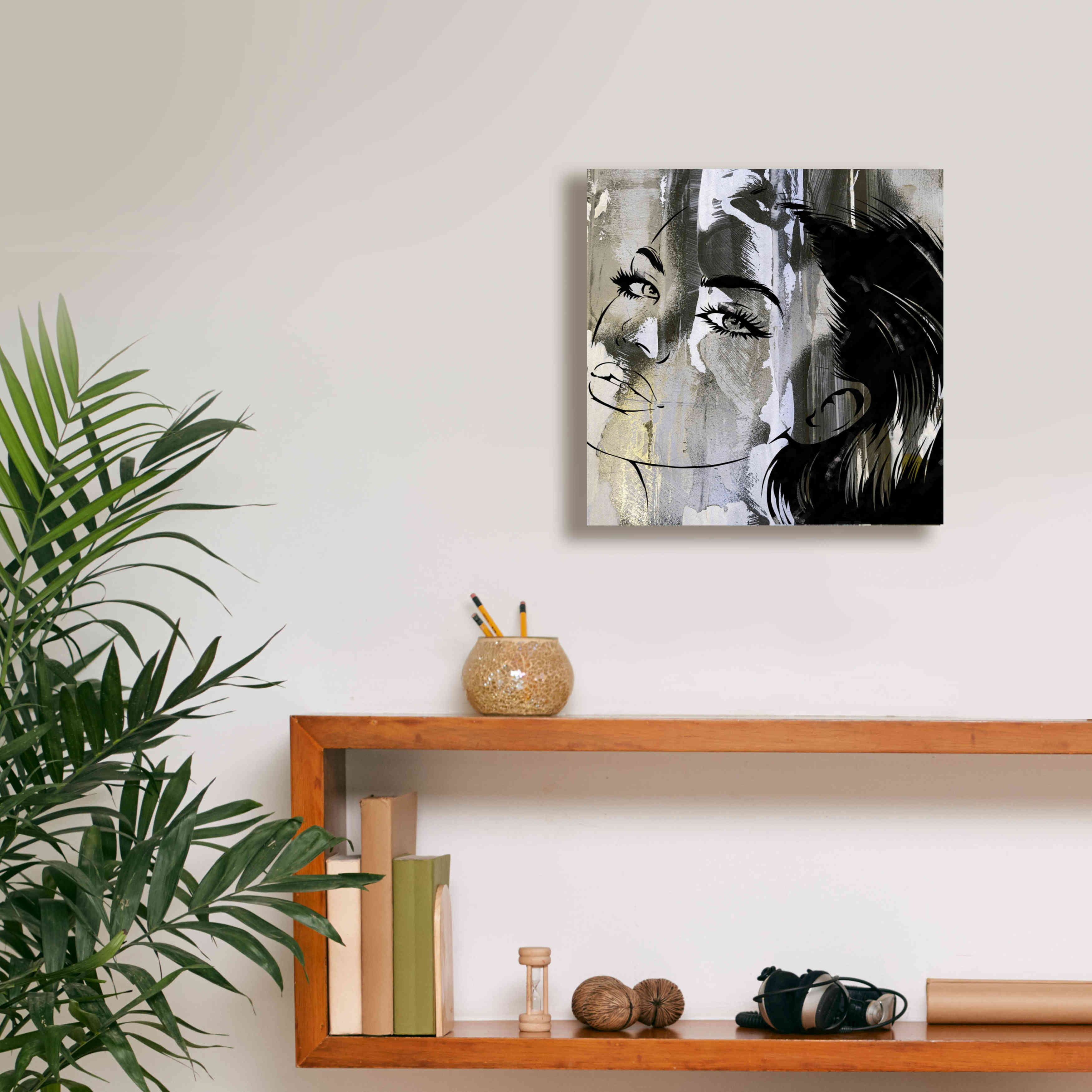 'Face In The Wall 2' by Karen Smith Giclee Canvas Wall Art,12x12