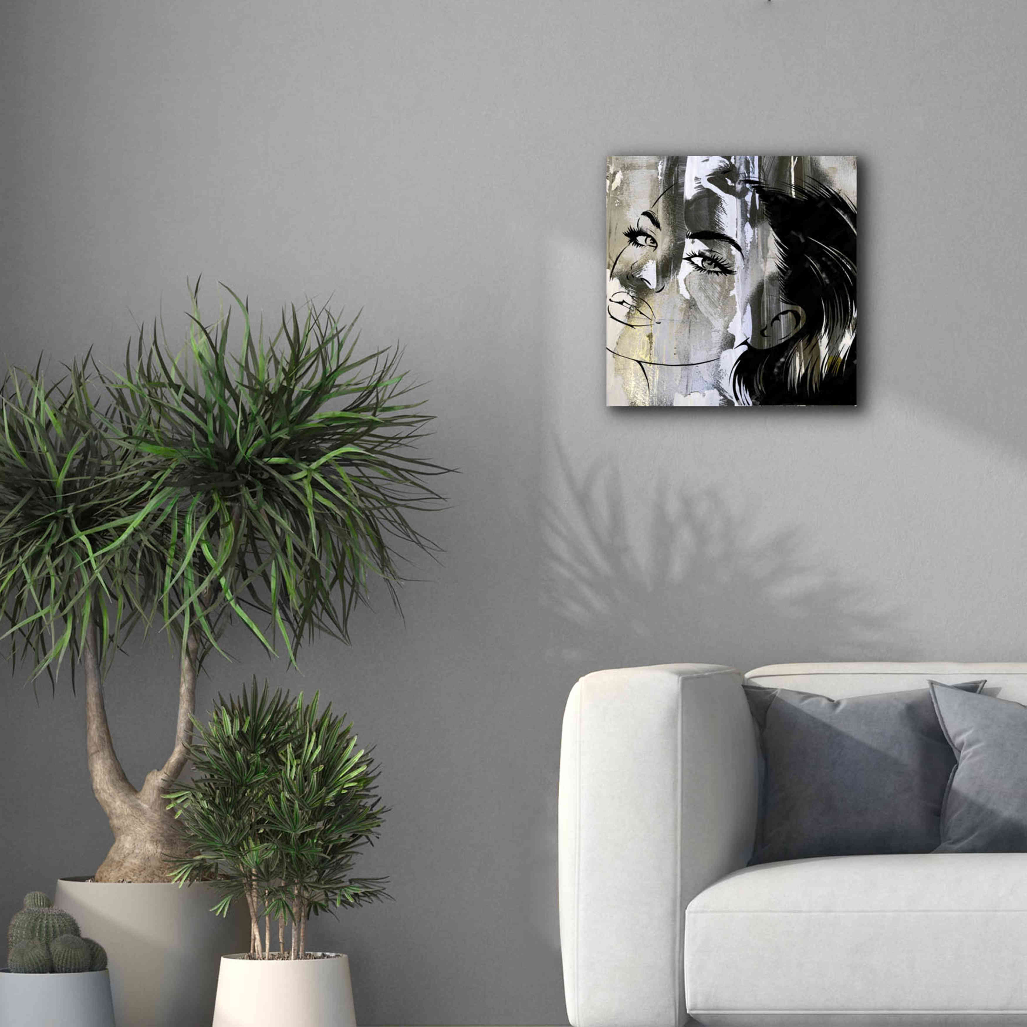 'Face In The Wall 2' by Karen Smith Giclee Canvas Wall Art,18x18