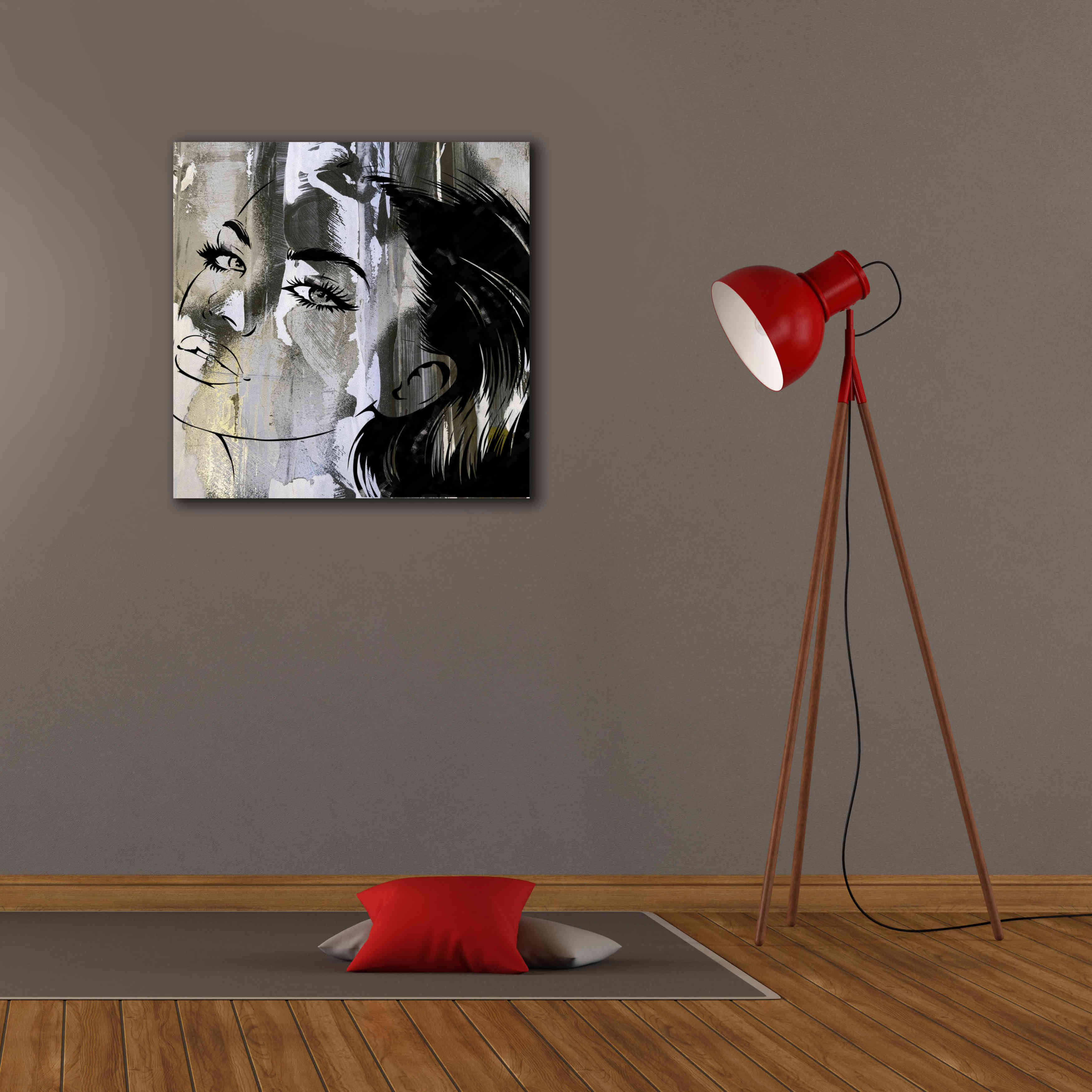 'Face In The Wall 2' by Karen Smith Giclee Canvas Wall Art,26x26