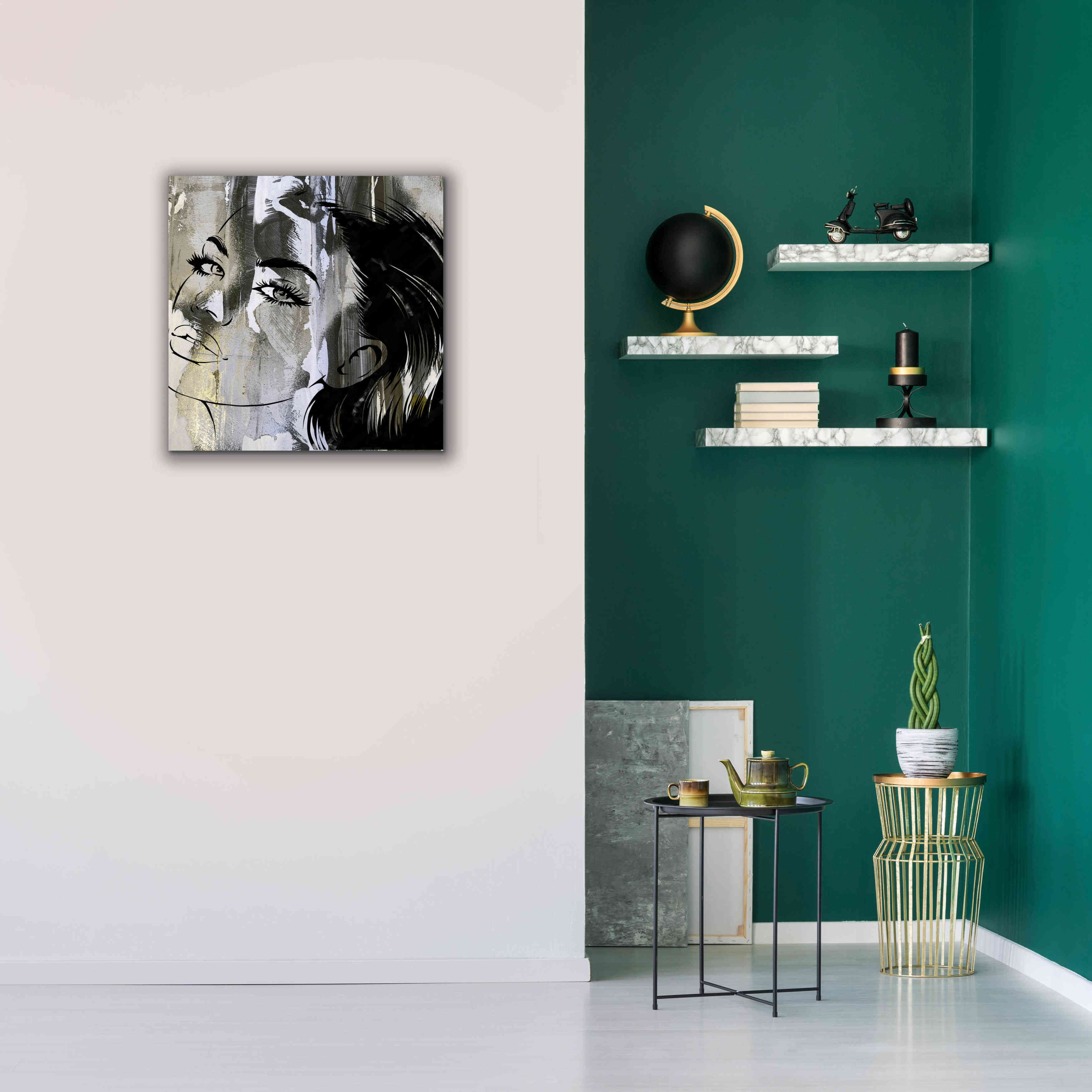 'Face In The Wall 2' by Karen Smith Giclee Canvas Wall Art,26x26
