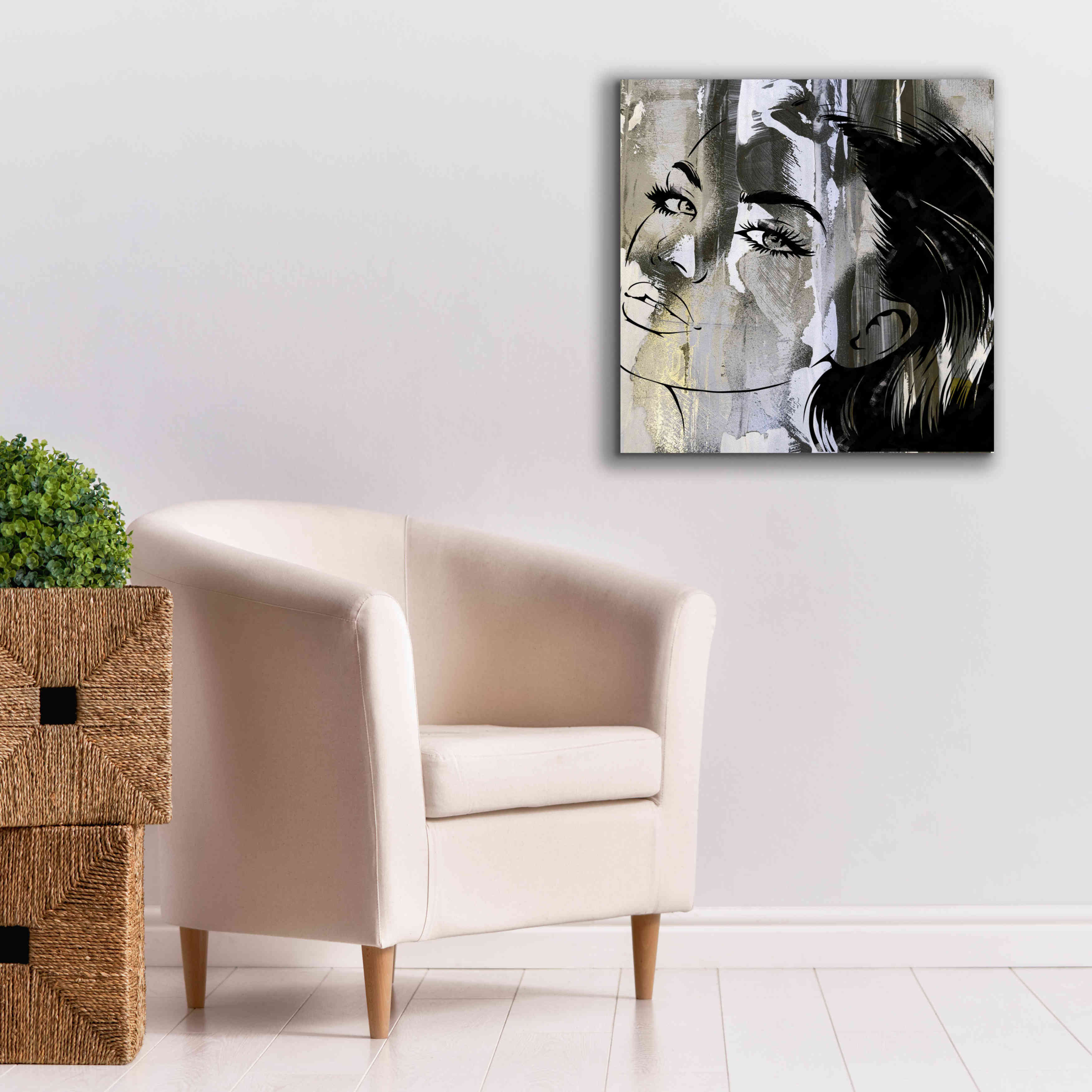 'Face In The Wall 2' by Karen Smith Giclee Canvas Wall Art,26x26