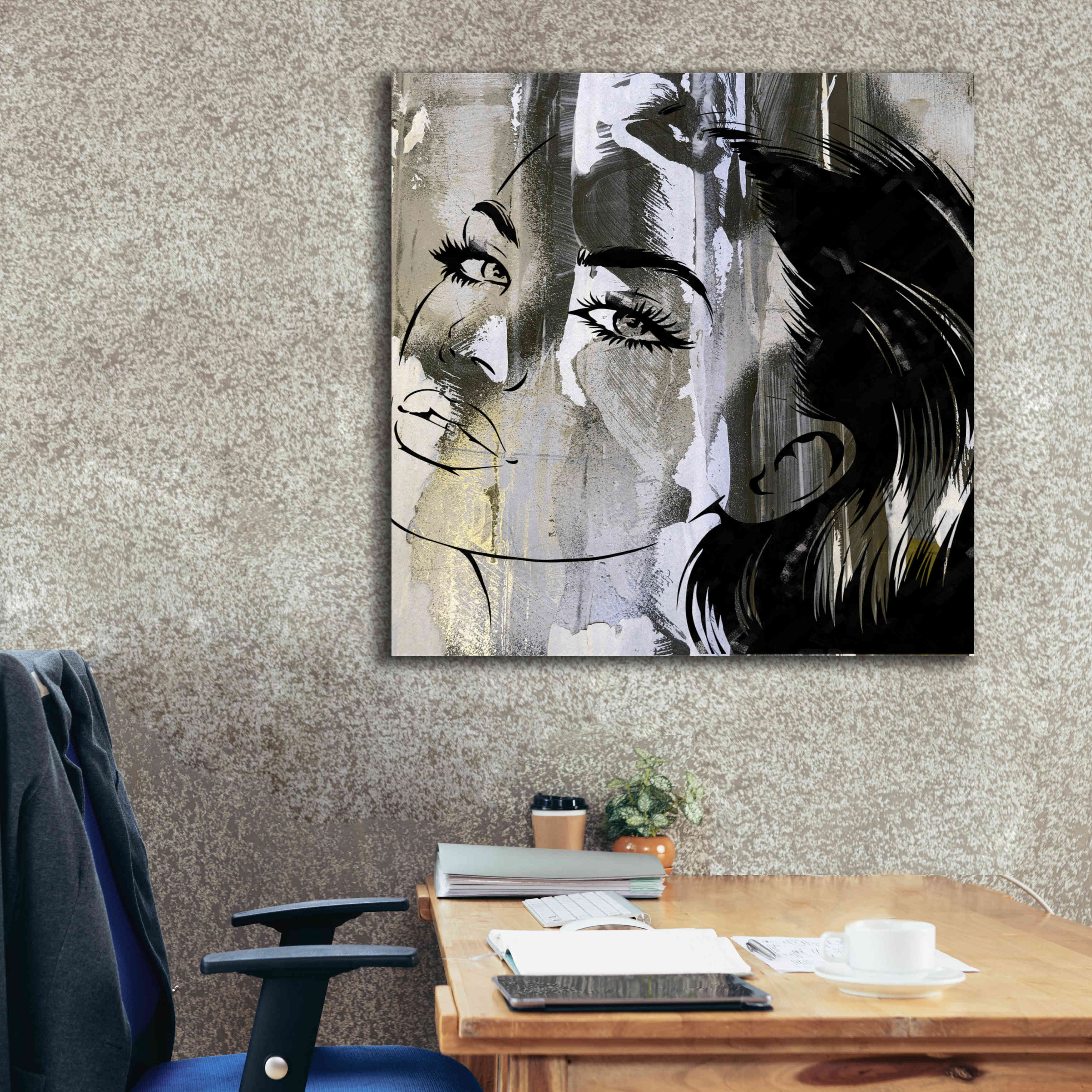 'Face In The Wall 2' by Karen Smith Giclee Canvas Wall Art,37x37
