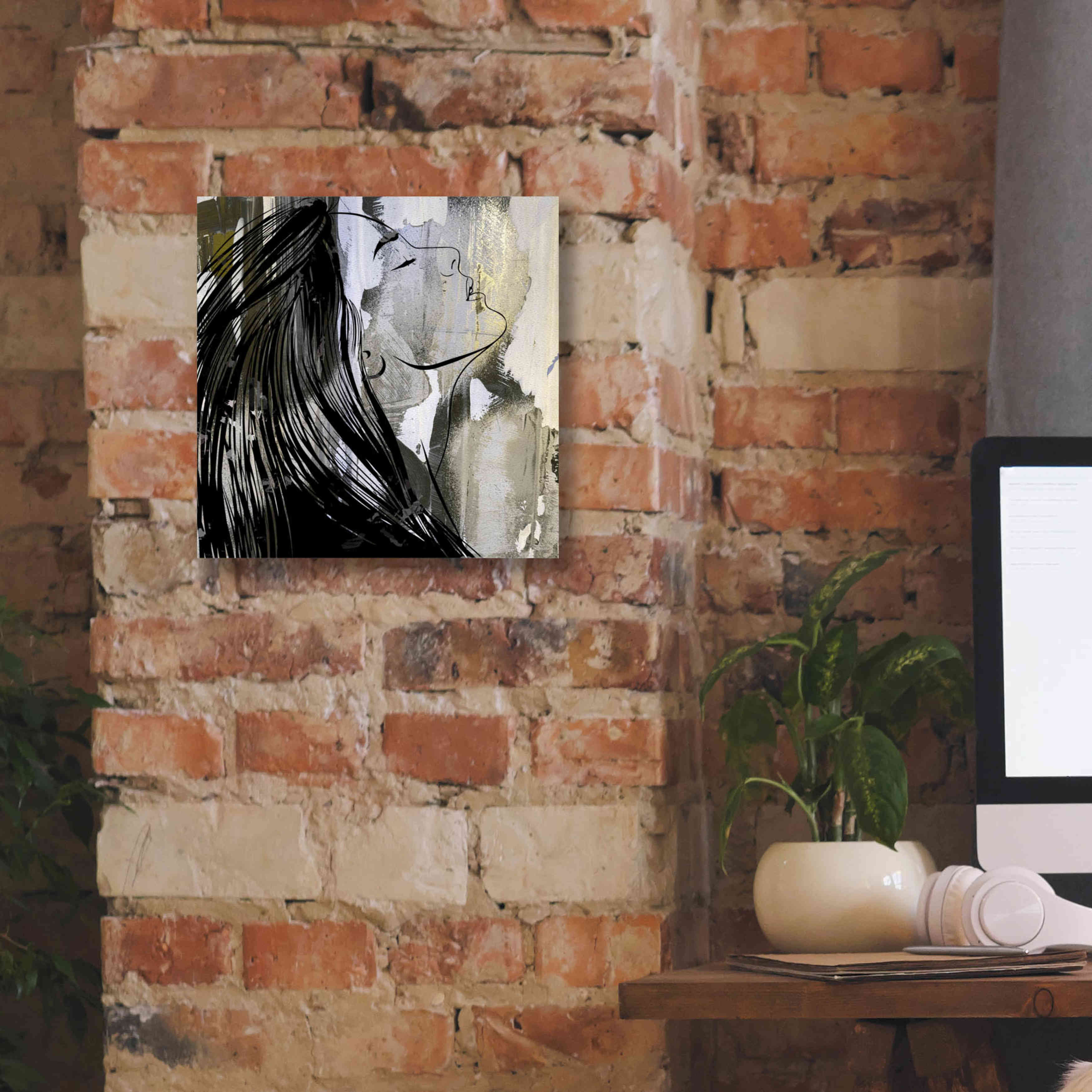 'Face In The Wall 1' by Karen Smith Giclee Canvas Wall Art,12x12