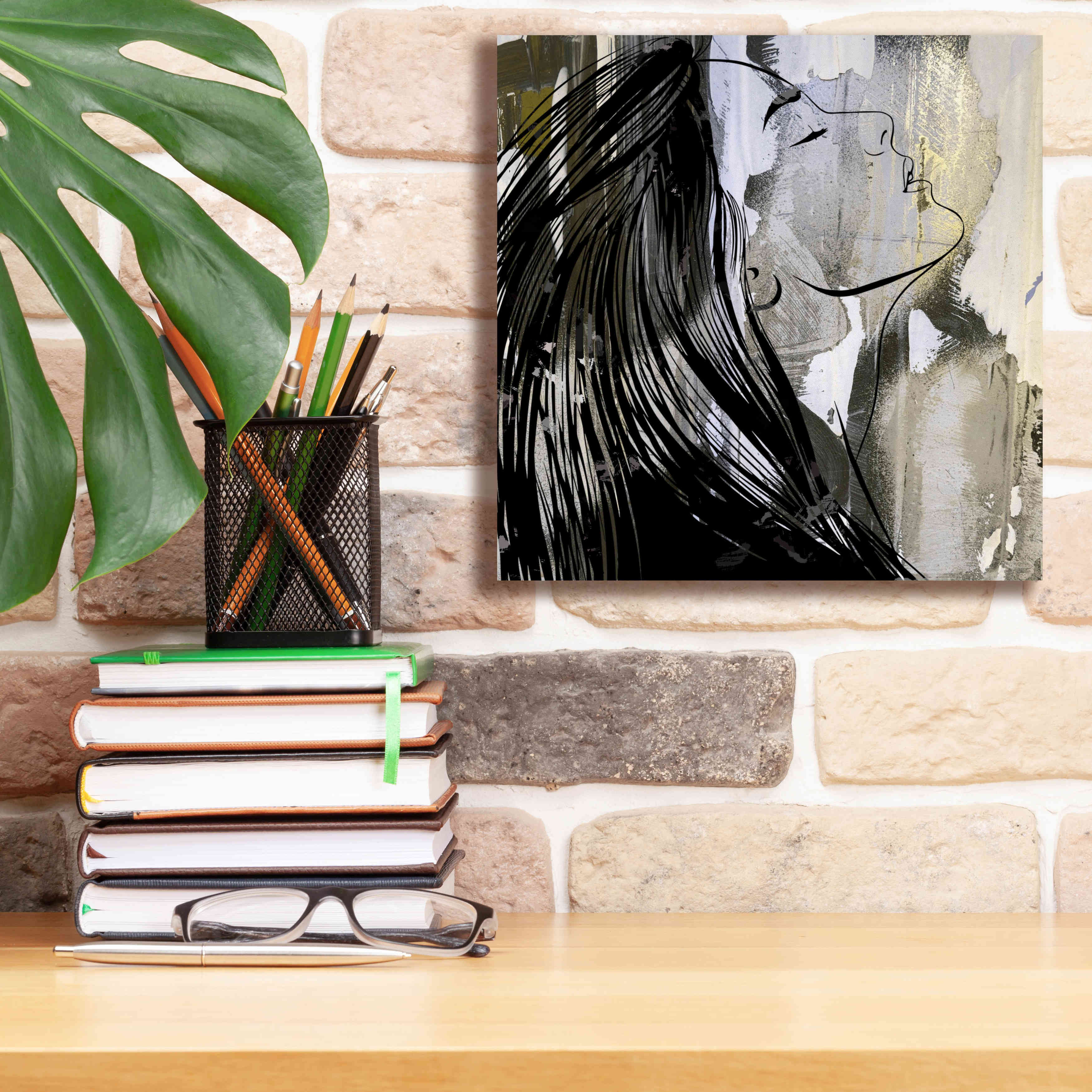 'Face In The Wall 1' by Karen Smith Giclee Canvas Wall Art,12x12