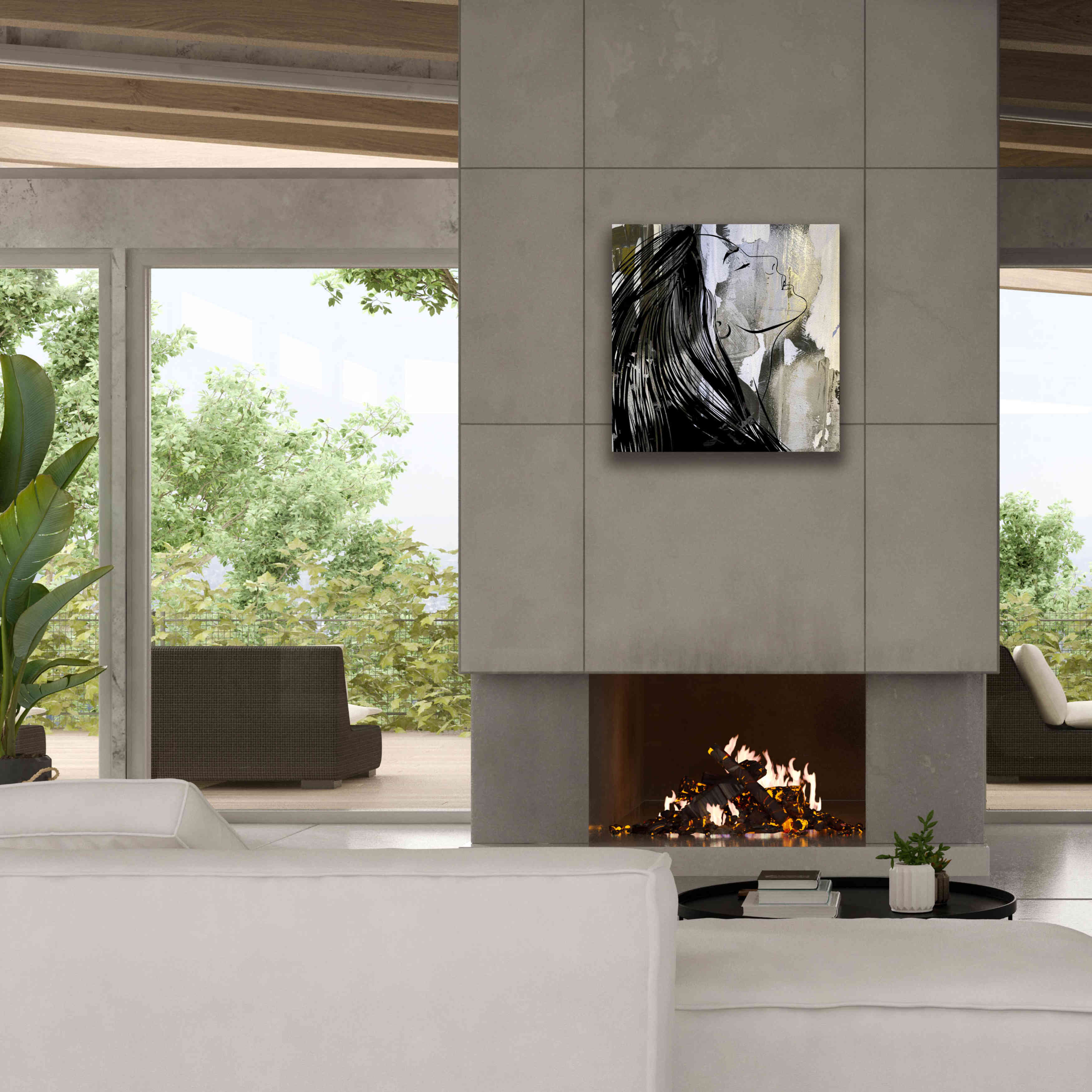 'Face In The Wall 1' by Karen Smith Giclee Canvas Wall Art,26x26