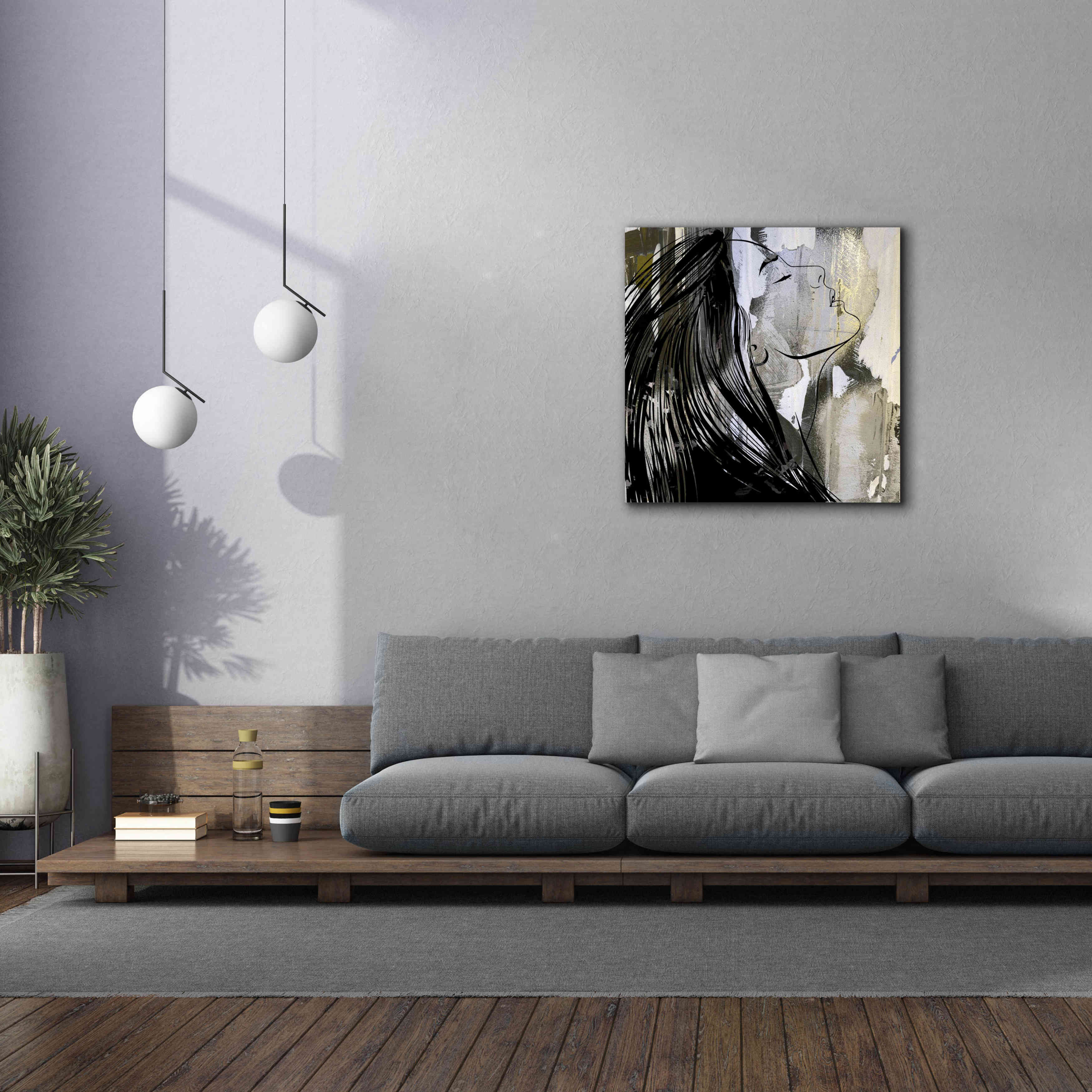 'Face In The Wall 1' by Karen Smith Giclee Canvas Wall Art,37x37