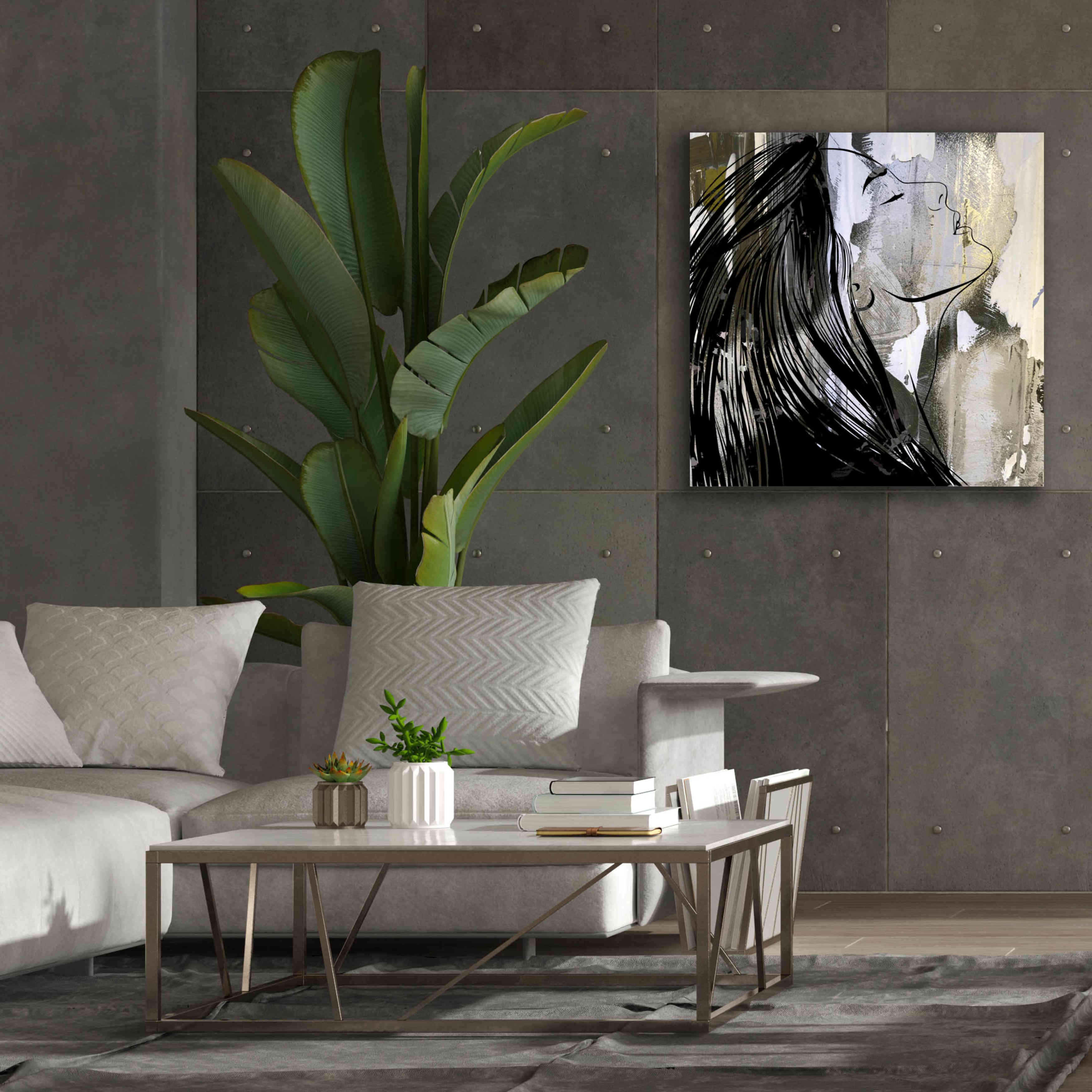 'Face In The Wall 1' by Karen Smith Giclee Canvas Wall Art,37x37