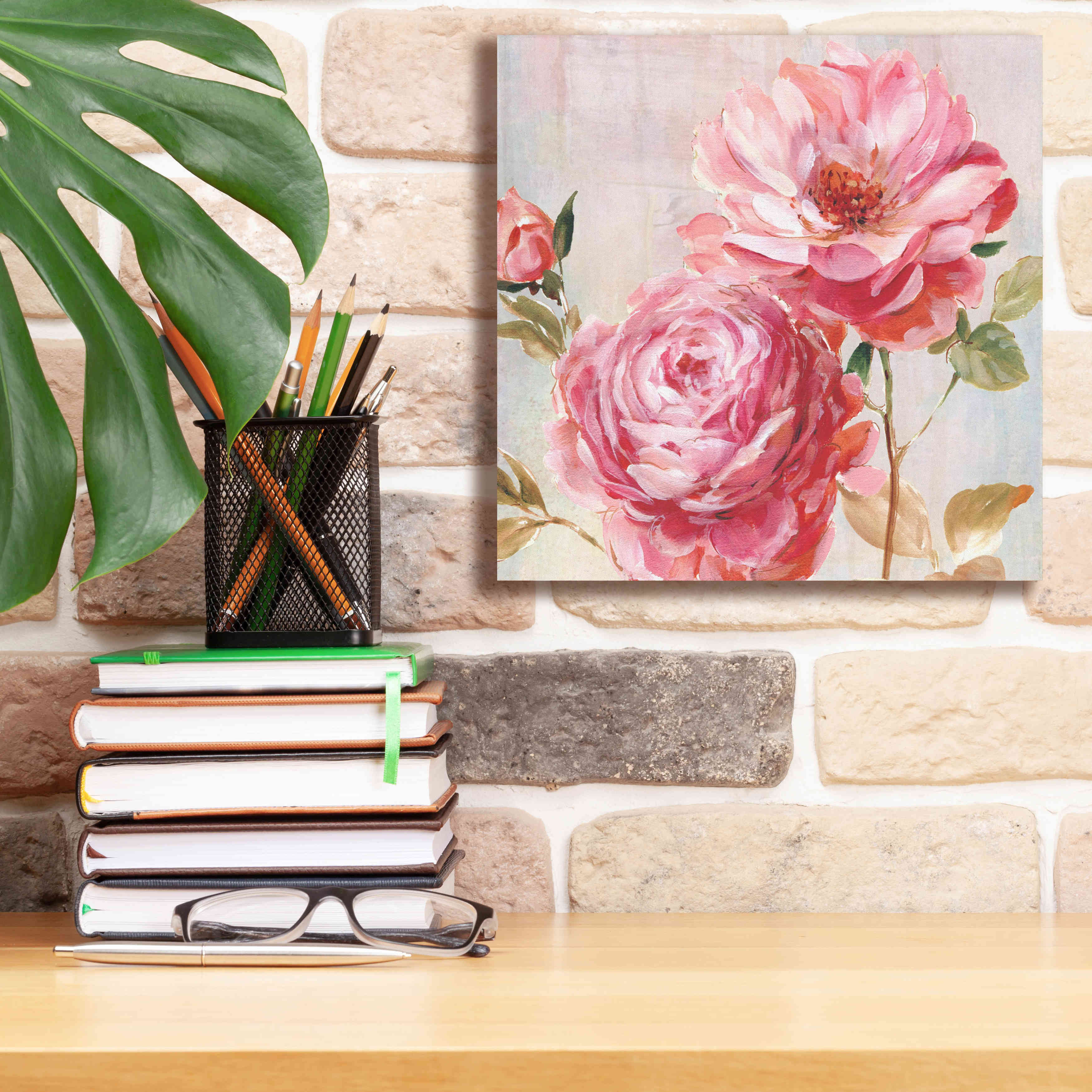 'Petal Paint 2' by Karen Smith Giclee Canvas Wall Art,12x12