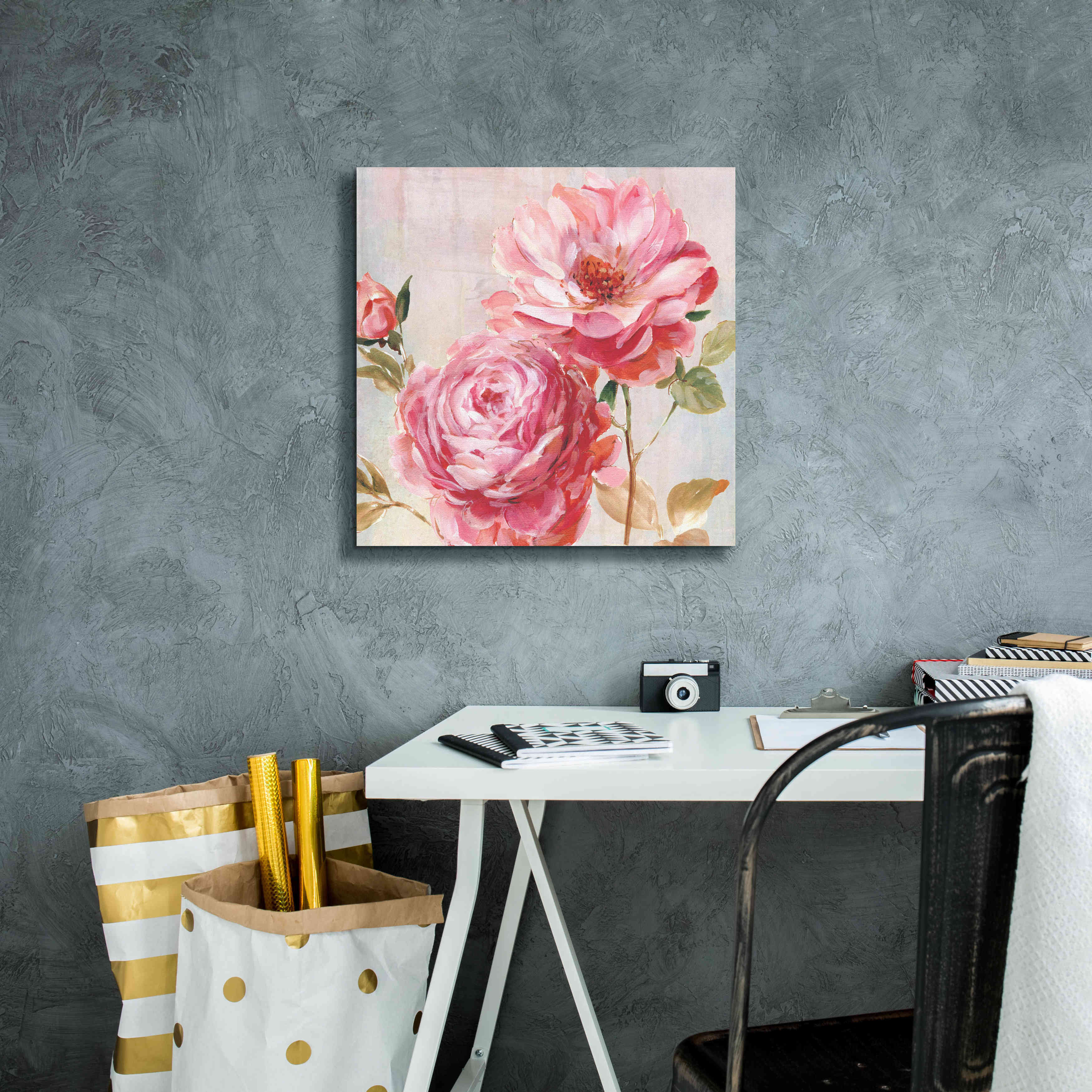 'Petal Paint 2' by Karen Smith Giclee Canvas Wall Art,18x18