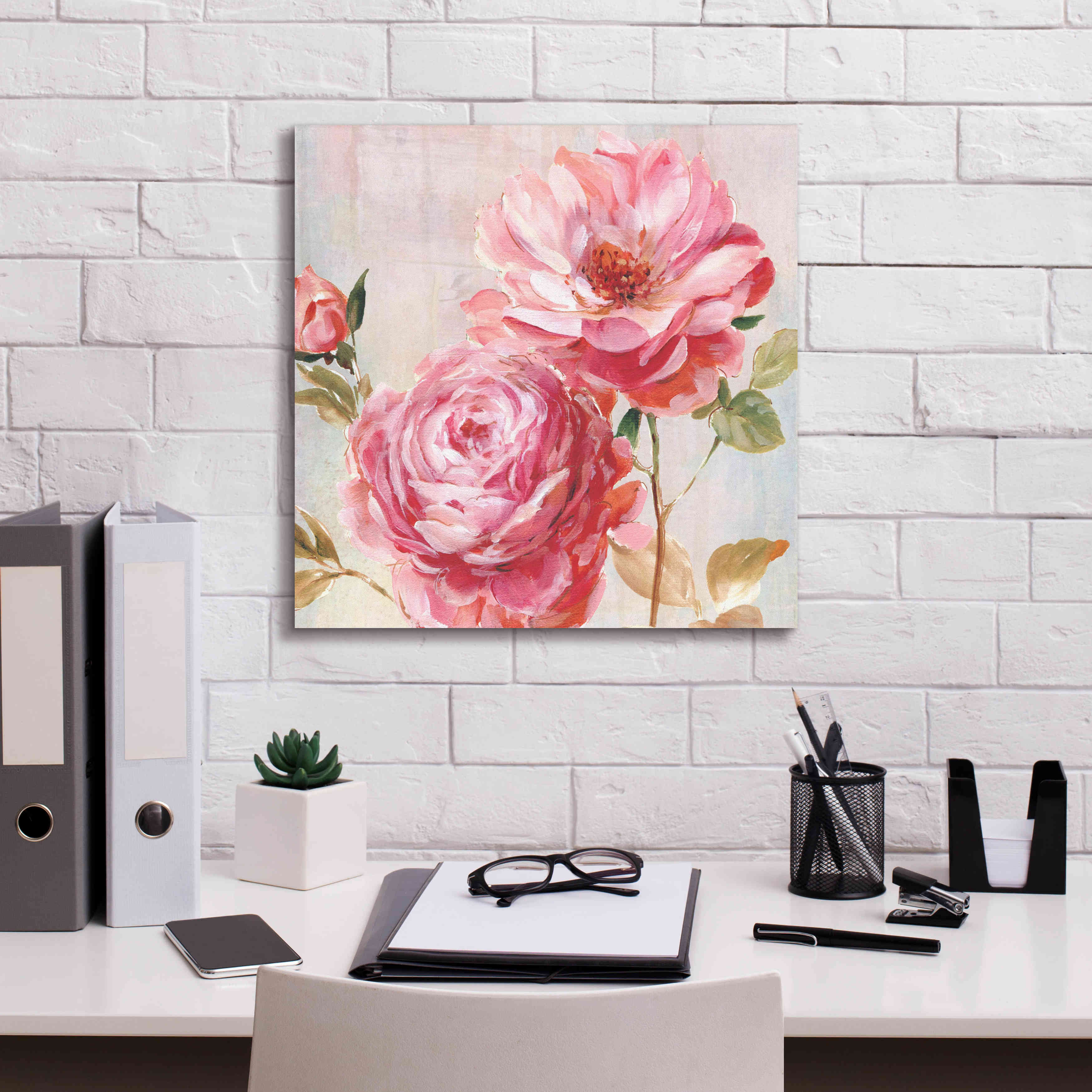 'Petal Paint 2' by Karen Smith Giclee Canvas Wall Art,18x18