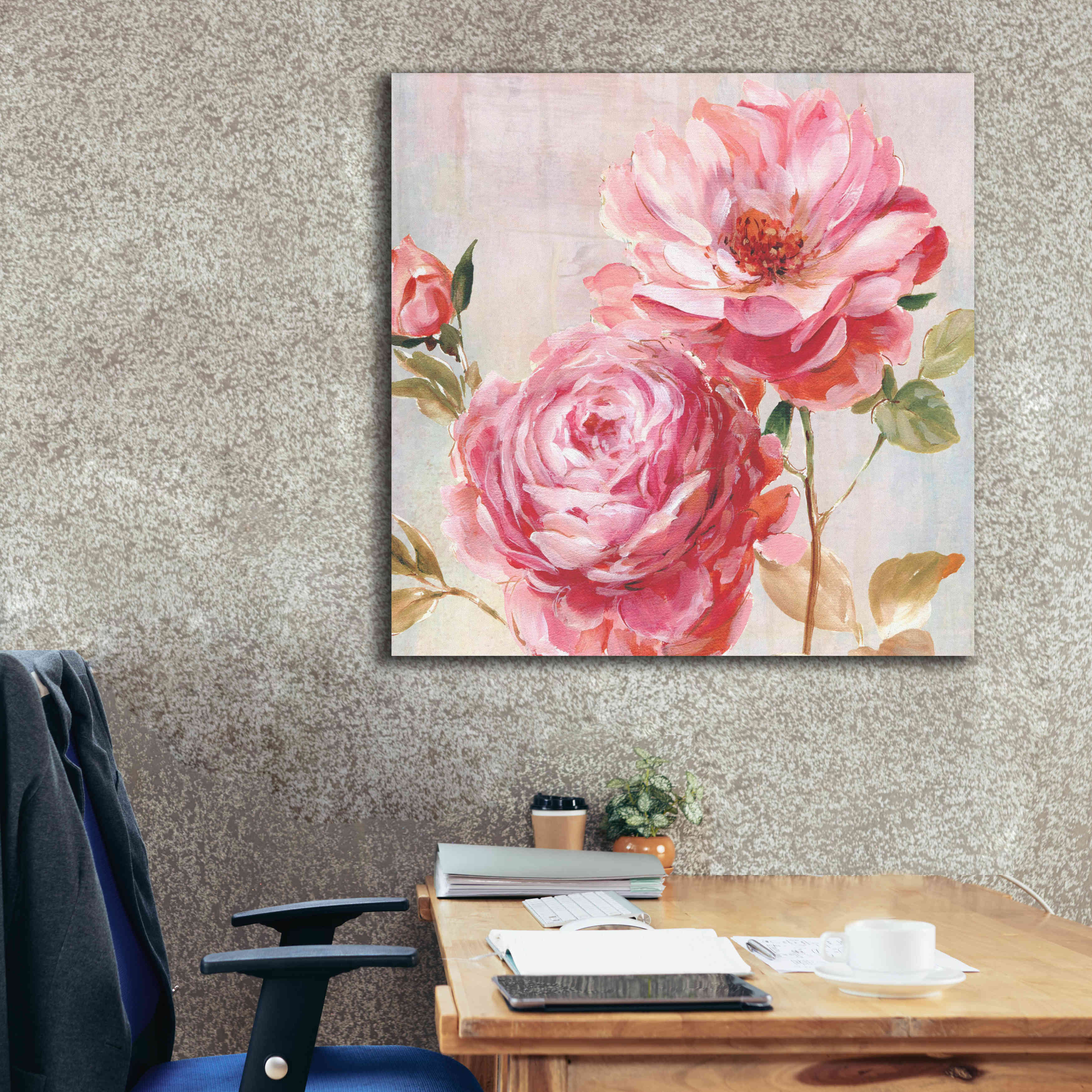 'Petal Paint 2' by Karen Smith Giclee Canvas Wall Art,37x37
