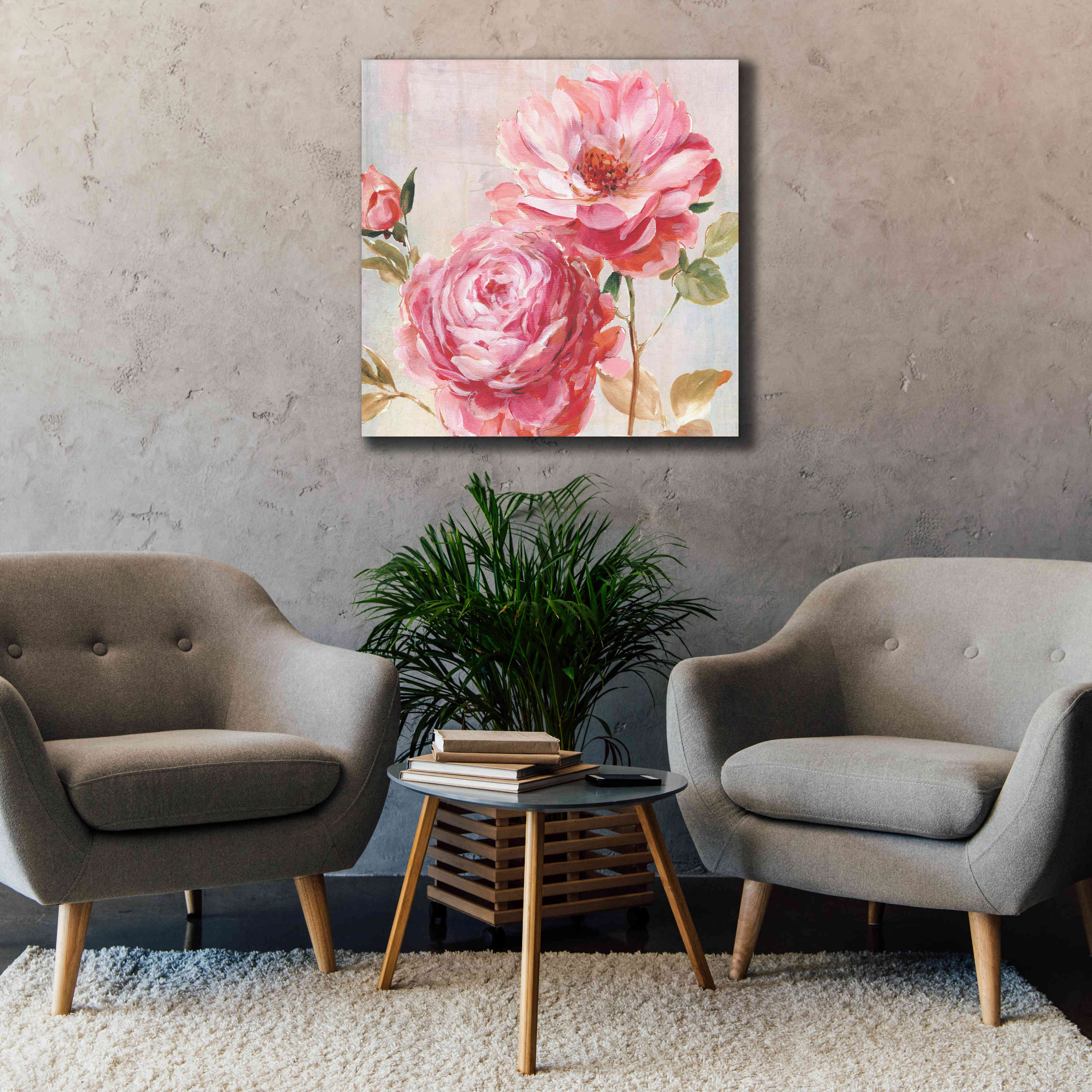 'Petal Paint 2' by Karen Smith Giclee Canvas Wall Art,37x37