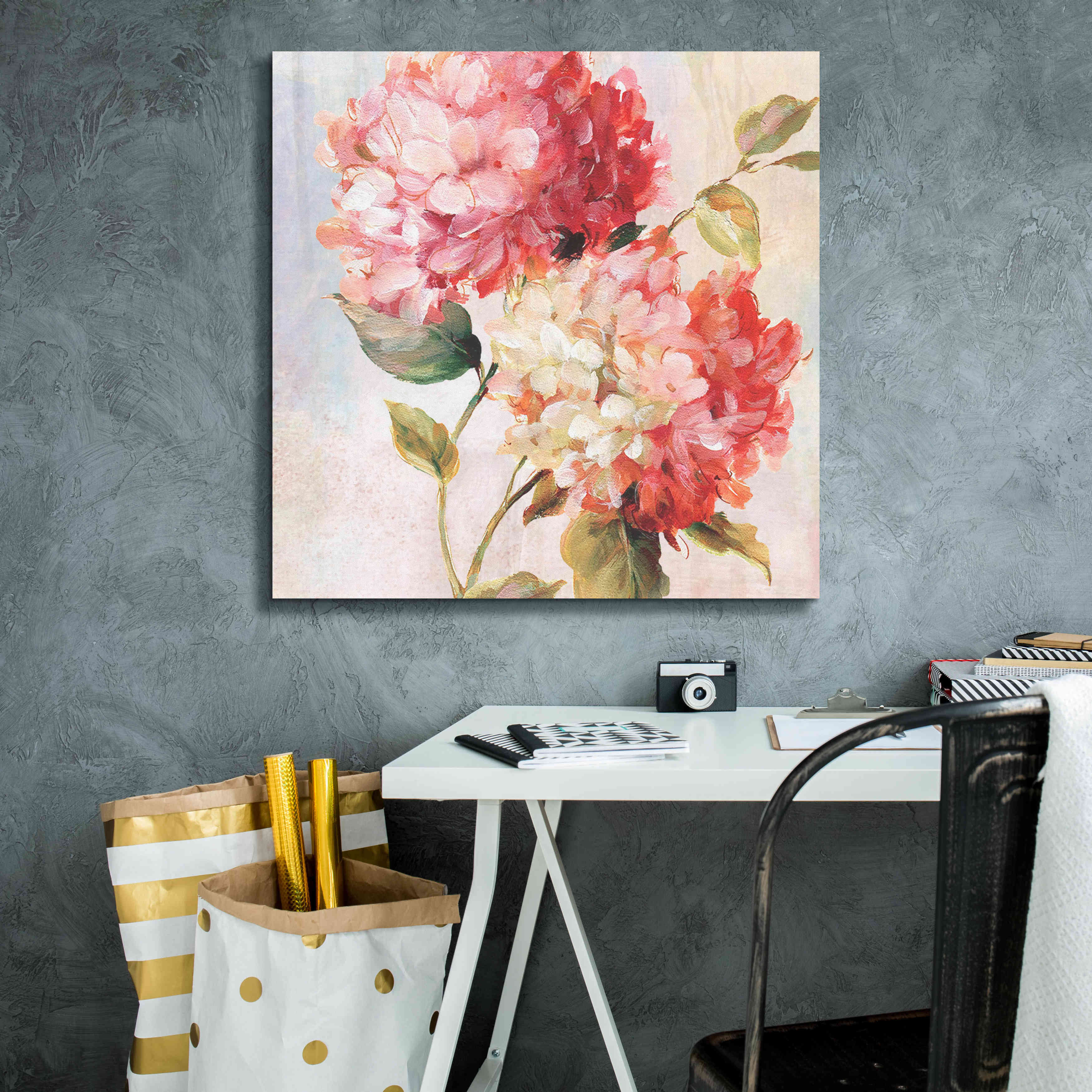'Petal Paint 1' by Karen Smith Giclee Canvas Wall Art,26x26