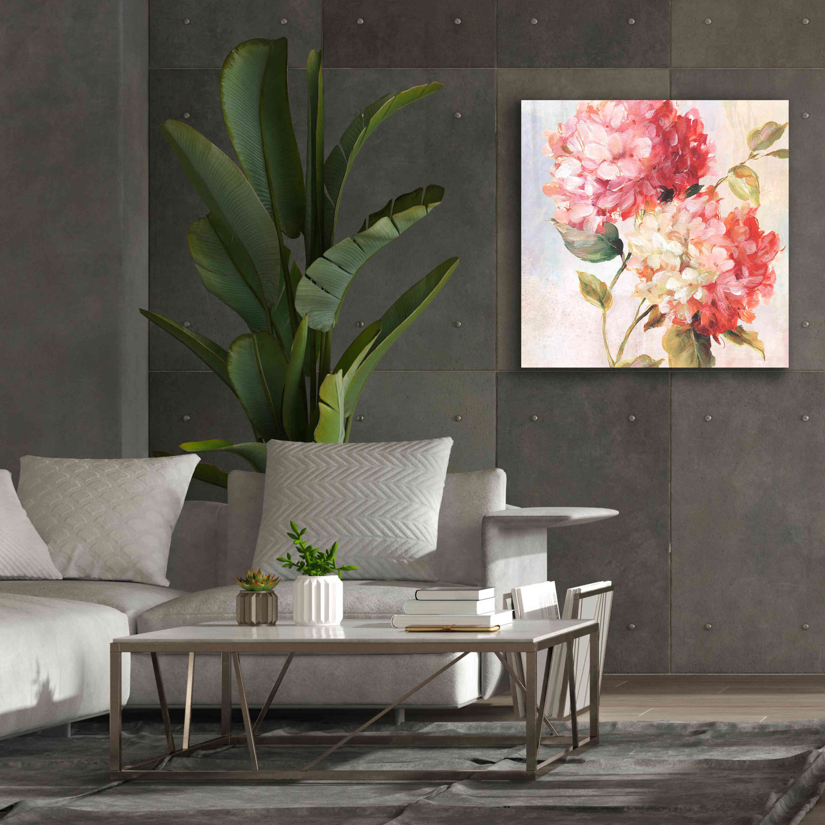 'Petal Paint 1' by Karen Smith Giclee Canvas Wall Art,37x37