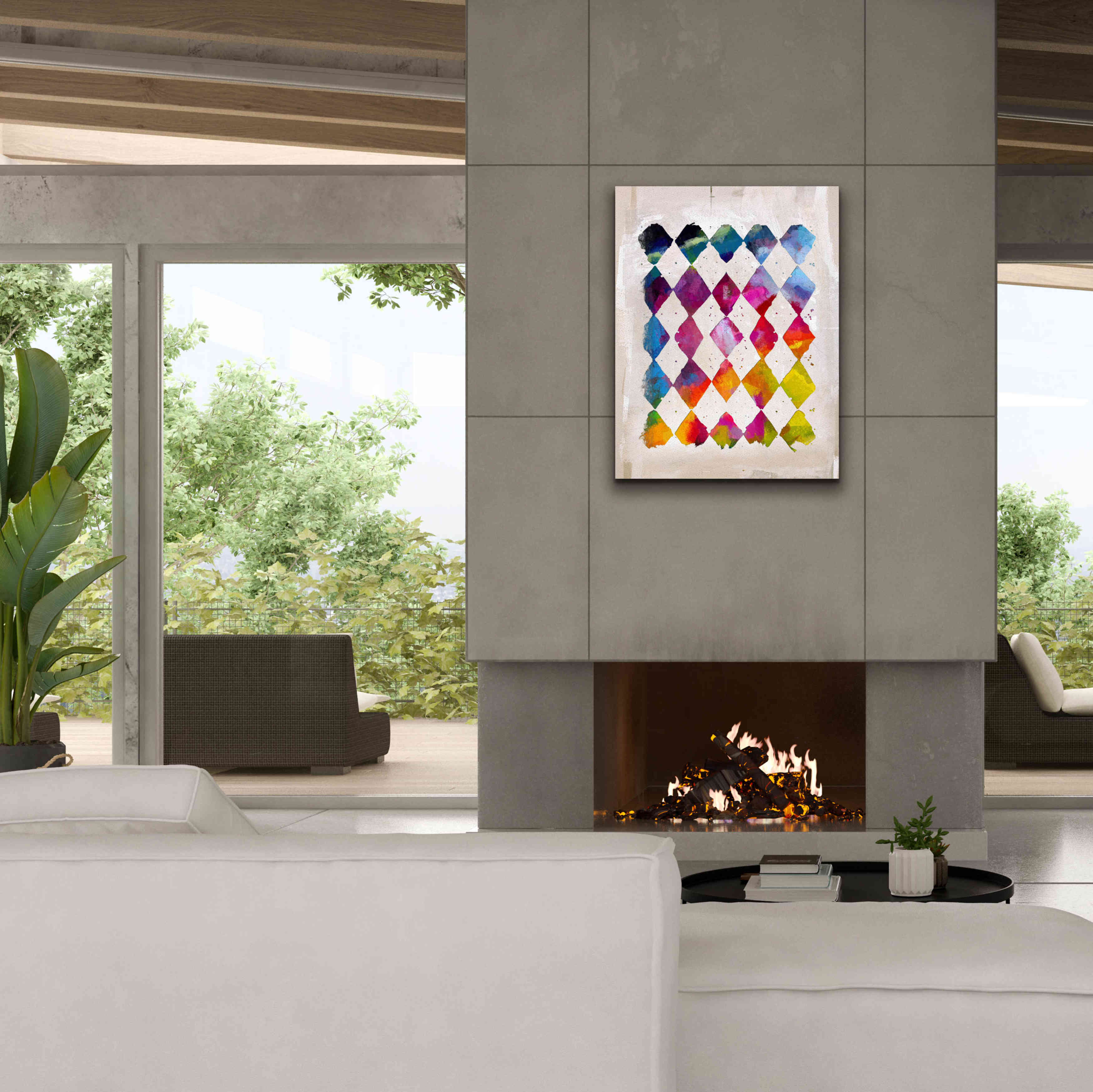 'Diamond Palette 2' by Karen Smith Giclee Canvas Wall Art,26x34