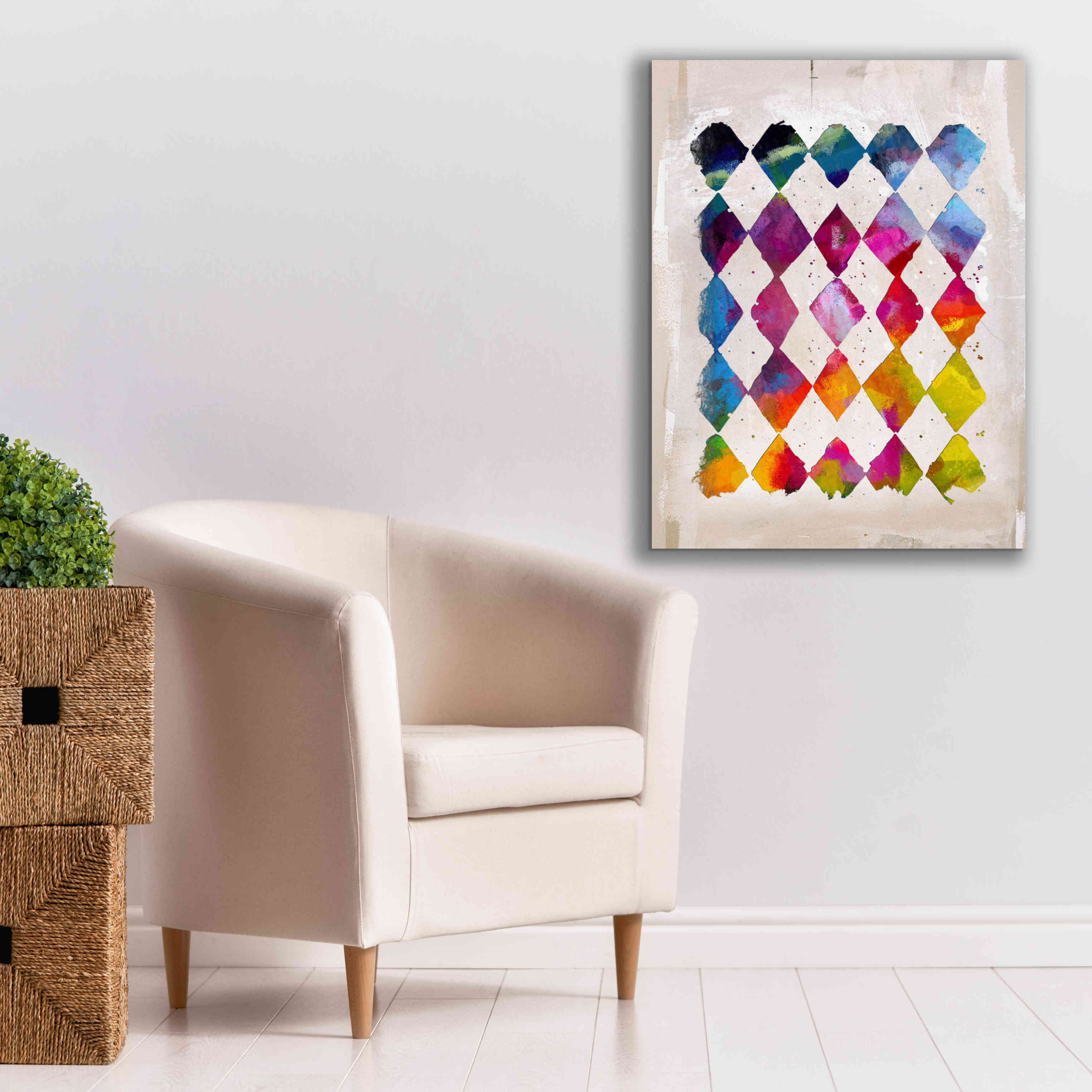 'Diamond Palette 2' by Karen Smith Giclee Canvas Wall Art,26x34