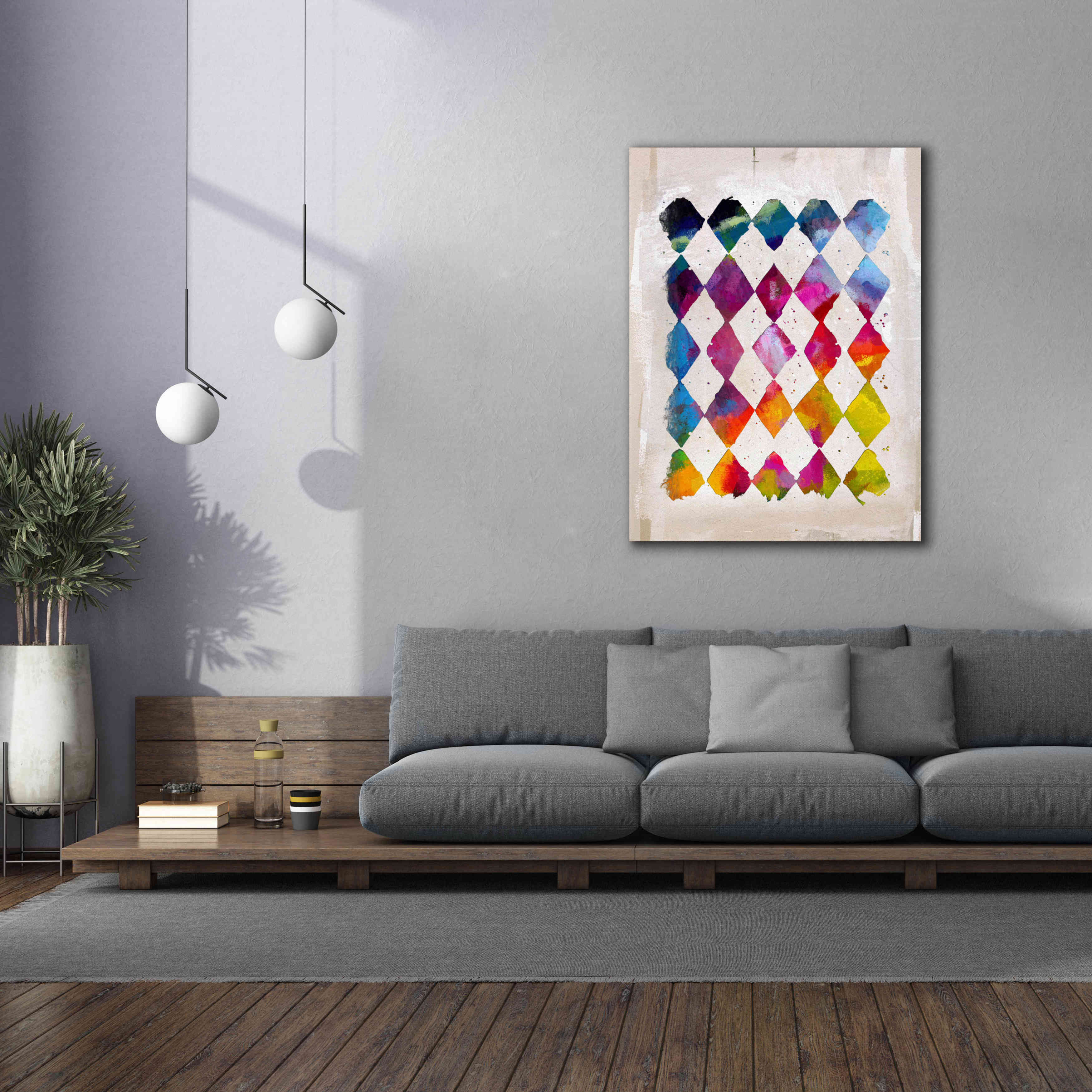 'Diamond Palette 2' by Karen Smith Giclee Canvas Wall Art,40x54