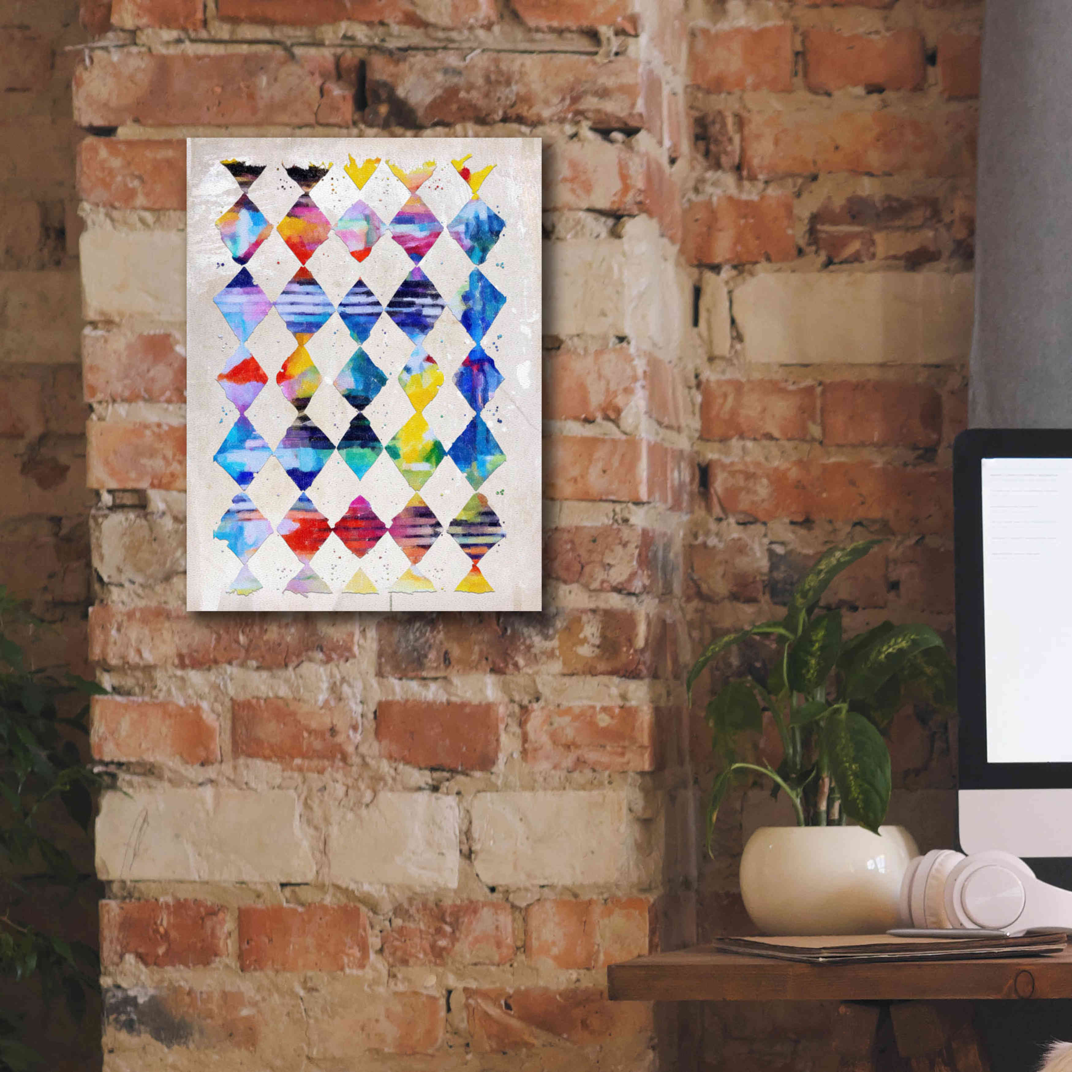 'Diamond Palette 1' by Karen Smith Giclee Canvas Wall Art,12x16