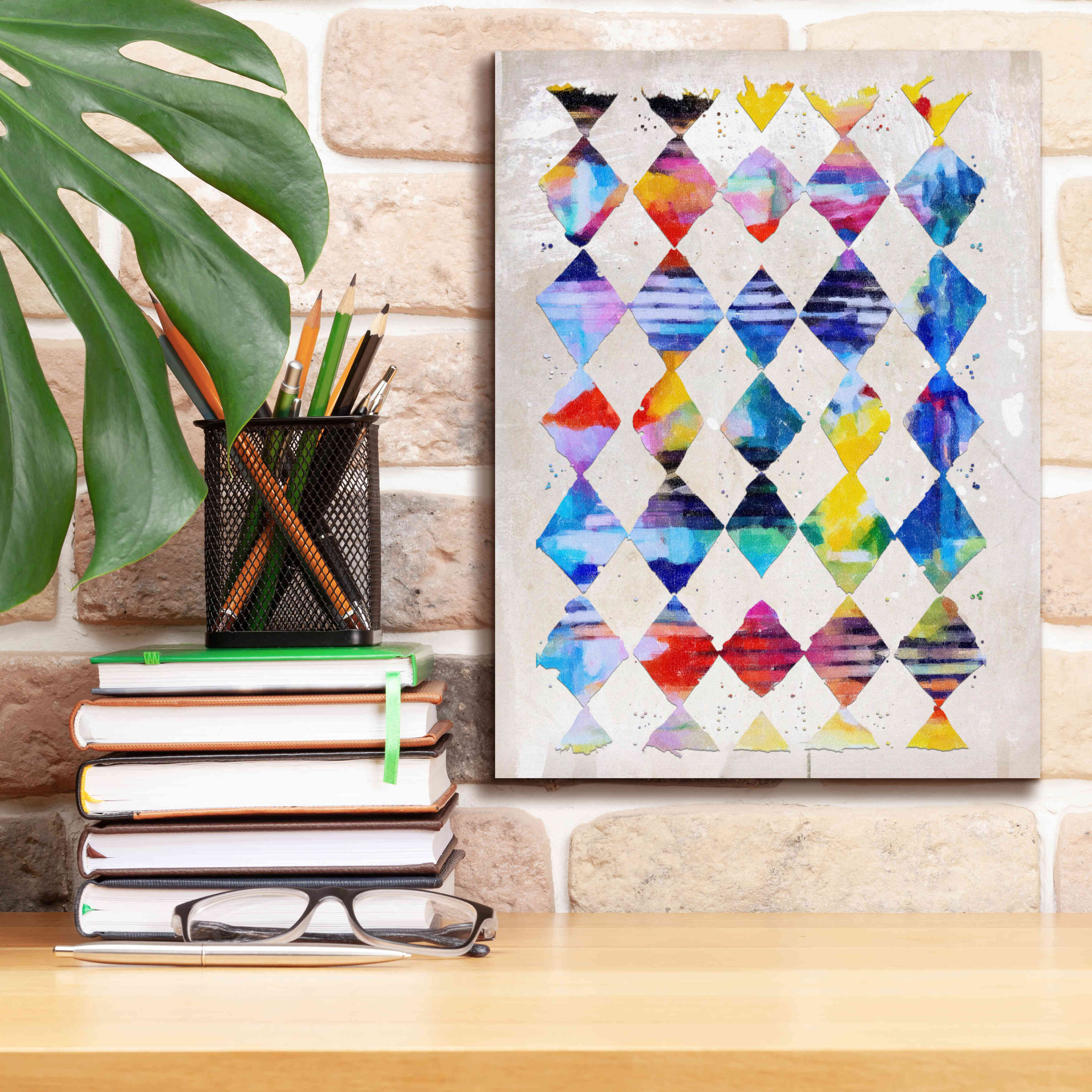 'Diamond Palette 1' by Karen Smith Giclee Canvas Wall Art,12x16