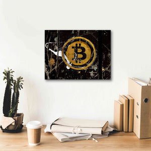 'Bitcoin Splash' by Karen Smith Giclee Canvas Wall Art,16x12