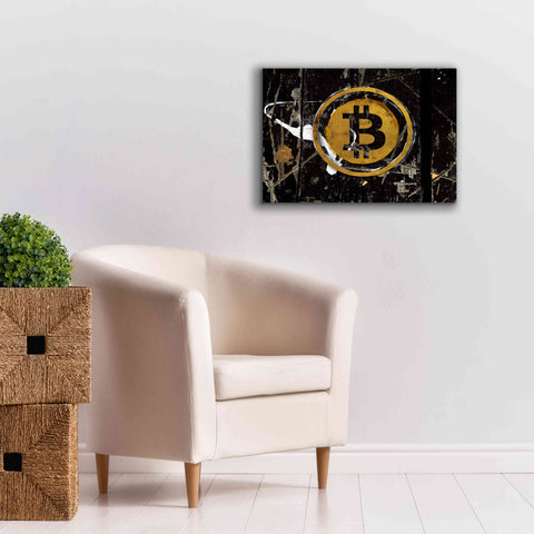 Image of 'Bitcoin Splash' by Karen Smith Giclee Canvas Wall Art,26x18