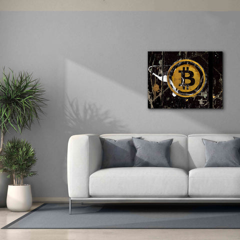 Image of 'Bitcoin Splash' by Karen Smith Giclee Canvas Wall Art,34x26