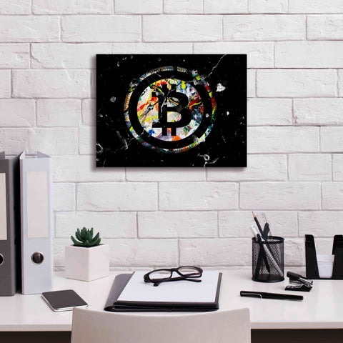 Image of 'Bitcoin Paint' by Karen Smith Giclee Canvas Wall Art,16x12