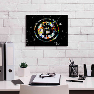 'Bitcoin Paint' by Karen Smith Giclee Canvas Wall Art,16x12