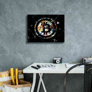 'Bitcoin Paint' by Karen Smith Giclee Canvas Wall Art,16x12