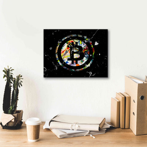 Image of 'Bitcoin Paint' by Karen Smith Giclee Canvas Wall Art,16x12