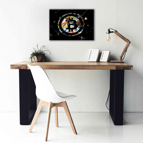 Image of 'Bitcoin Paint' by Karen Smith Giclee Canvas Wall Art,26x18