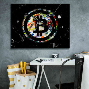 'Bitcoin Paint' by Karen Smith Giclee Canvas Wall Art,34x26
