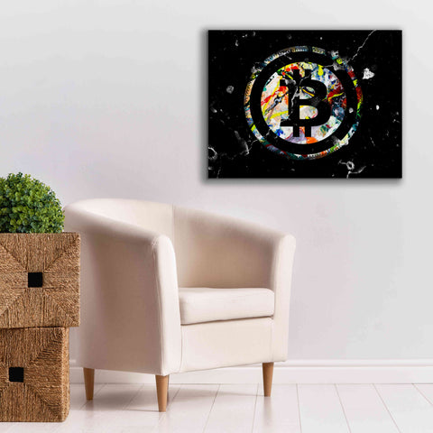 Image of 'Bitcoin Paint' by Karen Smith Giclee Canvas Wall Art,34x26