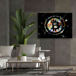 'Bitcoin Paint' by Karen Smith Giclee Canvas Wall Art,54x40