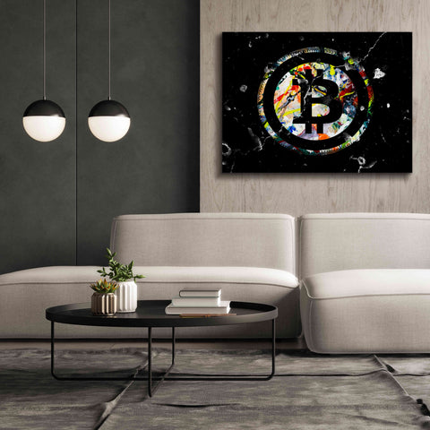 Image of 'Bitcoin Paint' by Karen Smith Giclee Canvas Wall Art,54x40