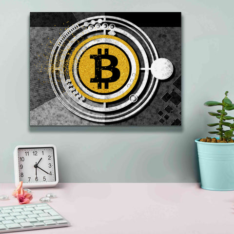 Image of 'Bitcoin Glitterball' by Karen Smith Giclee Canvas Wall Art,16x12