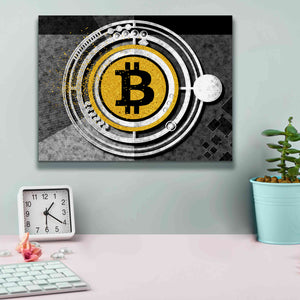 'Bitcoin Glitterball' by Karen Smith Giclee Canvas Wall Art,16x12