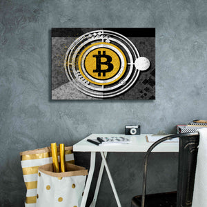 'Bitcoin Glitterball' by Karen Smith Giclee Canvas Wall Art,26x18