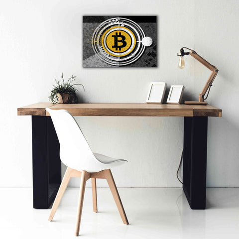 Image of 'Bitcoin Glitterball' by Karen Smith Giclee Canvas Wall Art,26x18