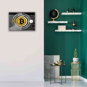 'Bitcoin Glitterball' by Karen Smith Giclee Canvas Wall Art,26x18
