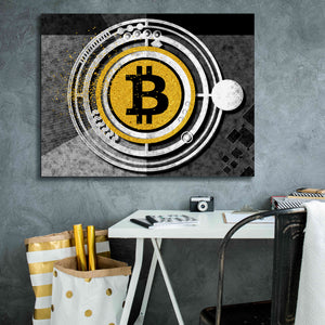 'Bitcoin Glitterball' by Karen Smith Giclee Canvas Wall Art,34x26