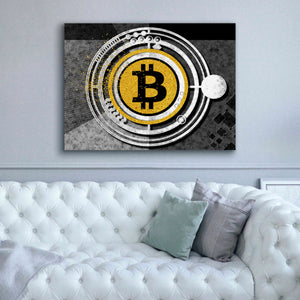 'Bitcoin Glitterball' by Karen Smith Giclee Canvas Wall Art,54x40