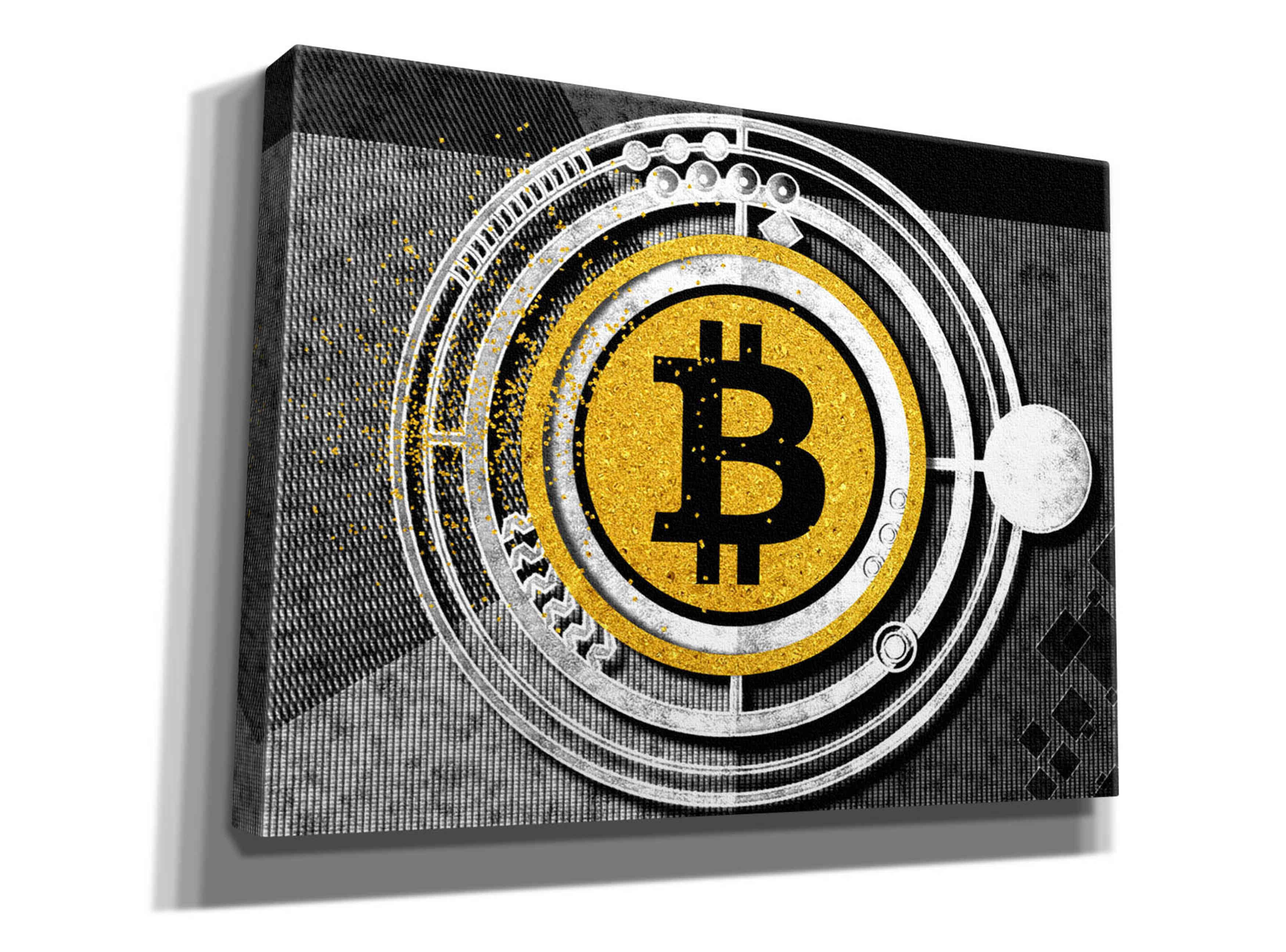 'Bitcoin Glitterball' by Karen Smith Giclee Canvas Wall Art
